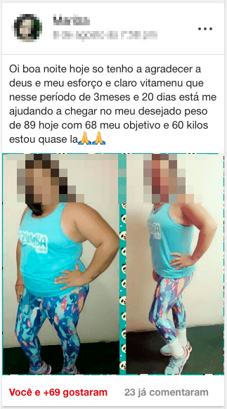 Depoimento 4 sobre o vitamenu